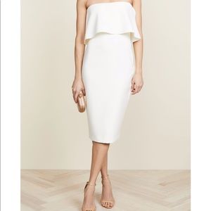 Likely white strapless dress